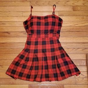 Buffalo Plaid mini dress medium holidays Christmas